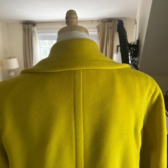 Vintage Yves Saint Laurent YSL Rive Gauche Yellow Wool Coat - Picture 8 of 16